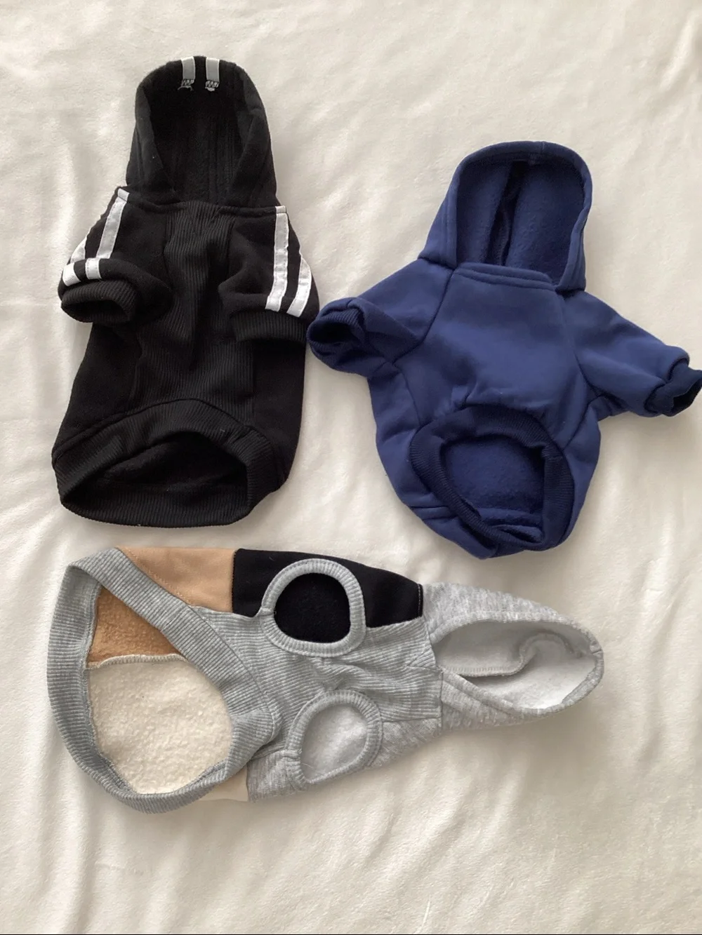 Bundle of 3 Small Doggie Hoodie Coats